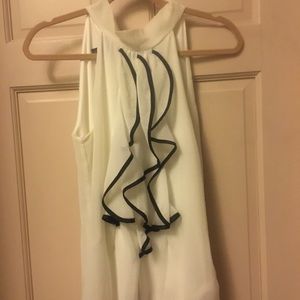 Feminine Sleeveless Blouse Size L